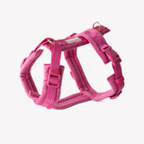 Magenta - velvet dog harness