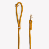 Yellow - braided rope leash