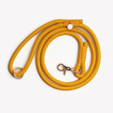 Yellow - braided rope leash
