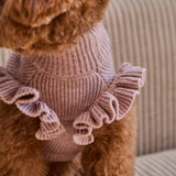 Darling Ruffle Sweater - Powder Pink
