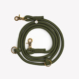 Moss Green - hands free braided leash
