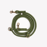 Green - hands free braided leash