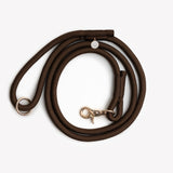 Brown - braided rope leash