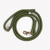 Green - braided rope leash