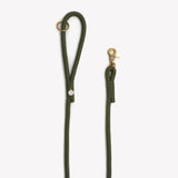 Moss green - braided rope leash