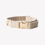 Sand - velvet dog collar