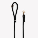 Black - braided rope leash