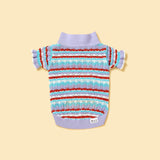 Lavender Ruffle Crochet Polo Shirt