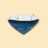 Reversible Denim Cherry Overalls Pet Bandana