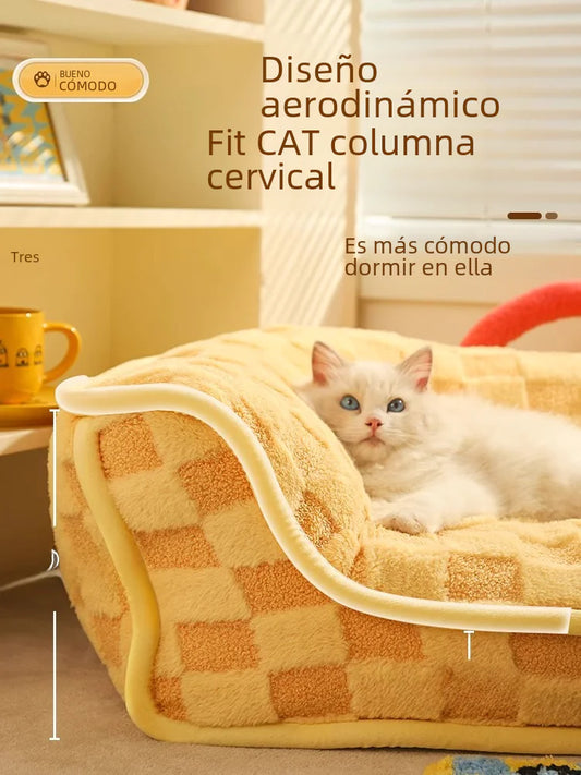 Winter Cat Bed and Mat for Pets - Cozy Dog House