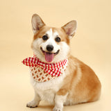 Christmas Morning Gingerbread Man Gingham Print Handmade Bandana