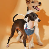 Reversible Denim Cherry Overalls Pet Bandana