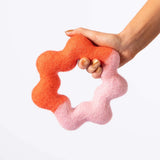 Wiggle ring felt wool toy
