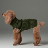 Pretzel Pet Sweater - Olive Green