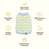 Seaside Swirl Cotton Knitted Dog Sweater